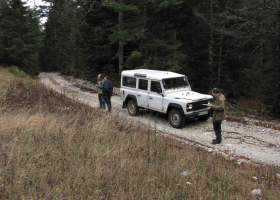 The first survey of forest owls in Bosnia and Herzegovina at Mt. Igman. (Photo: Dejan Bordjan)  The first survey of forest owls in Bosnia and Herzegovina at Mt. Igman. (Photo: Dejan Bordjan)